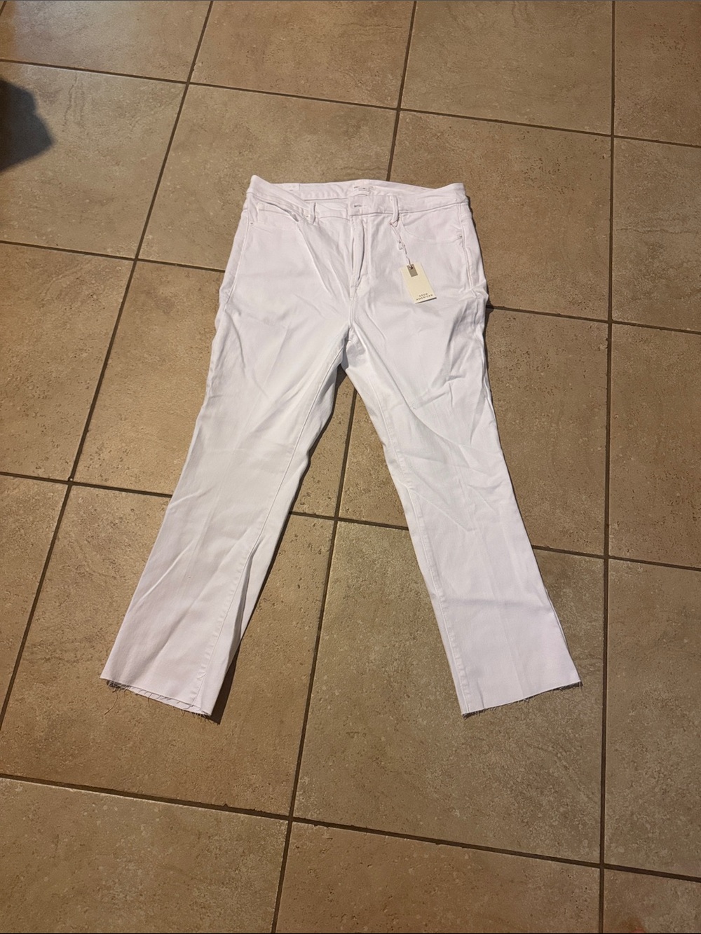 Good American Straight Leg White Women's Pants